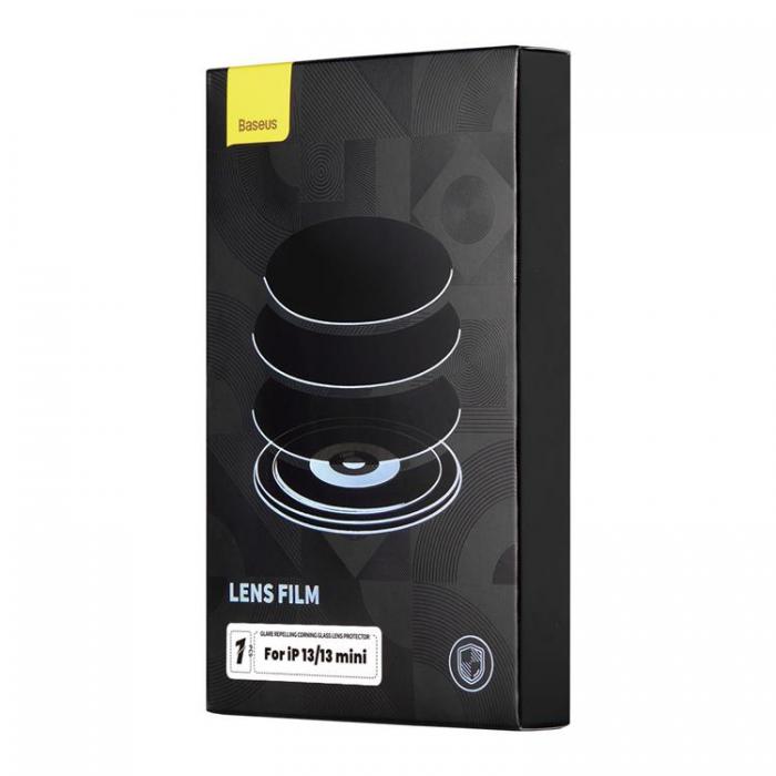 BASEUS - Baseus iPhone 13/13 Mini Linsskydd Hrdat Glas