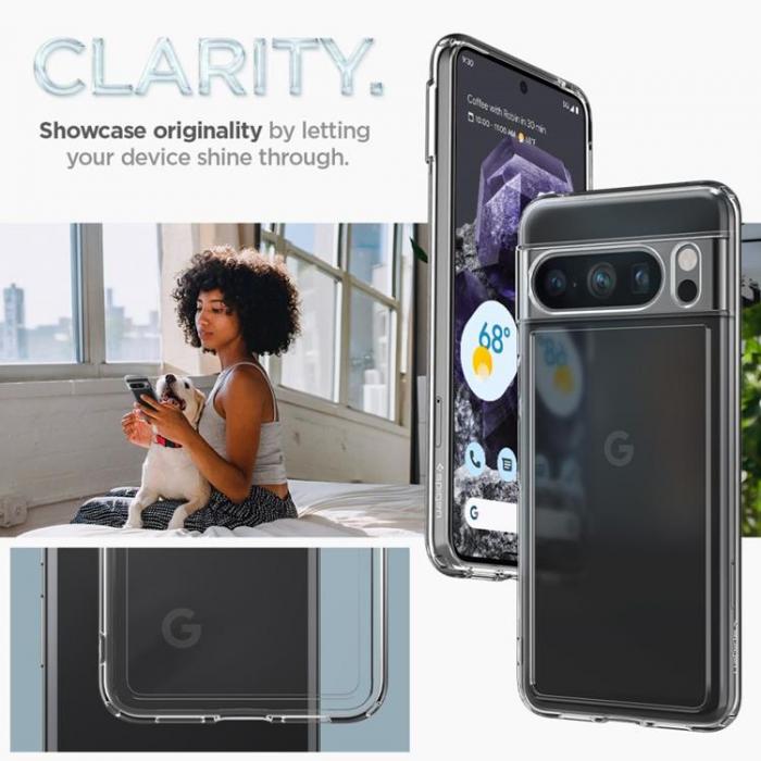 Spigen - Spigen Google Pixel 8 Pro Mobilskal Ultra Hybrid - Crystal Clear