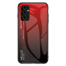 Taltech - Galaxy A14 Mobilskal Flexibelt - Gradient Röd Svart