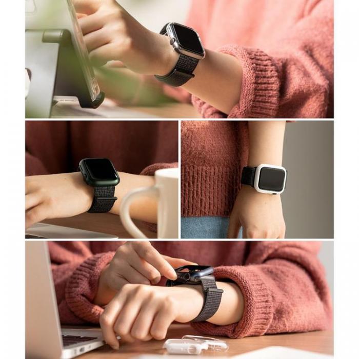 UTGATT5 - Ringke Slim 2-Pack Skal Apple Watch 7 (41 mm) - Transparent Plus Vit