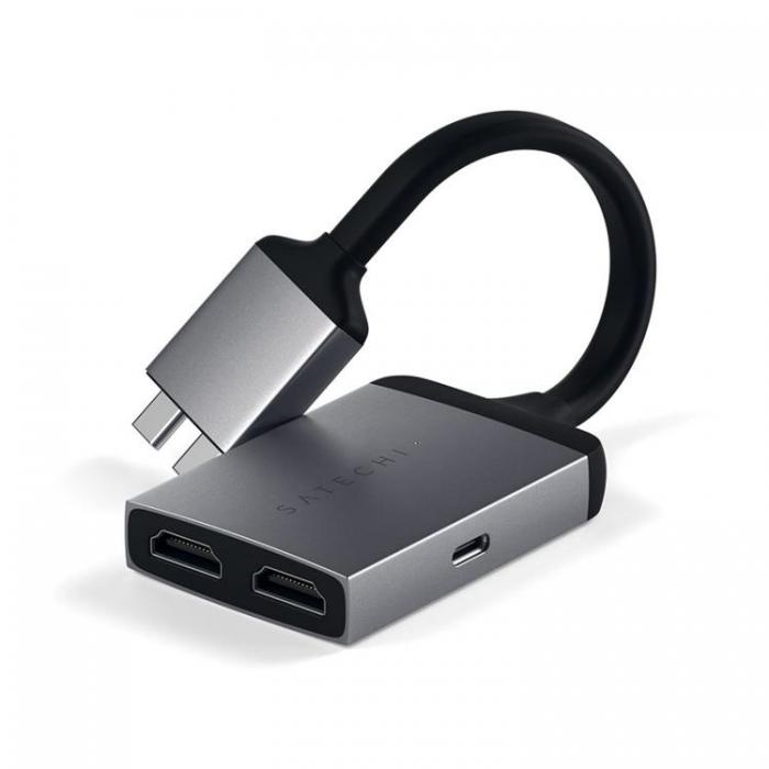 UTGATT1 - Satechi USB-C dubbel HDMI Adapter - Space Gr