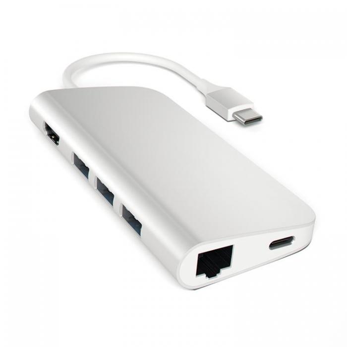 UTGATT1 - Satechi USB-C Multi-Port Adapter 4K Gigabit Ethernet - Silver