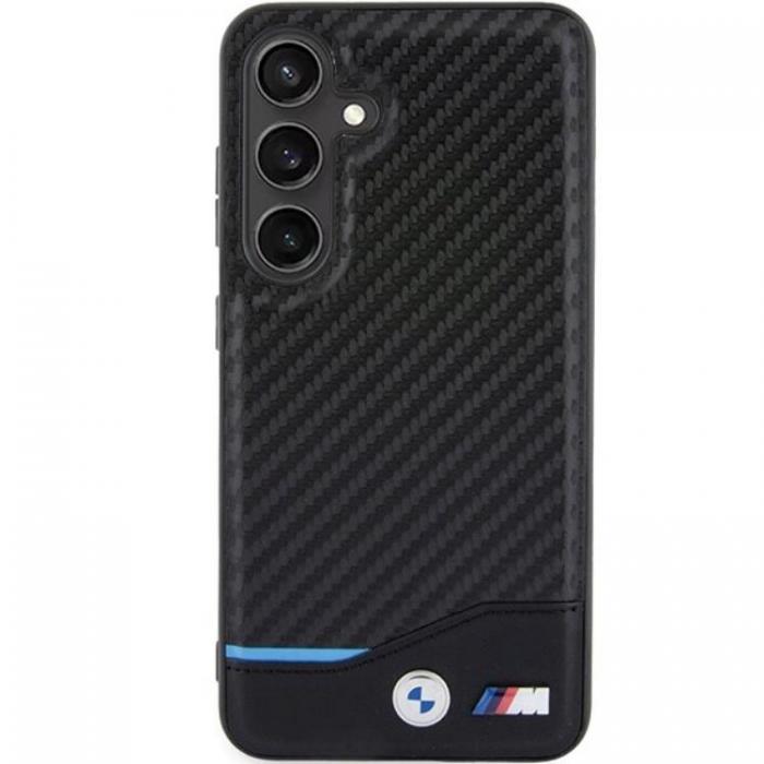 BMW - BMW Galaxy S24 Plus Mobilskal Lder Carbon - Svart