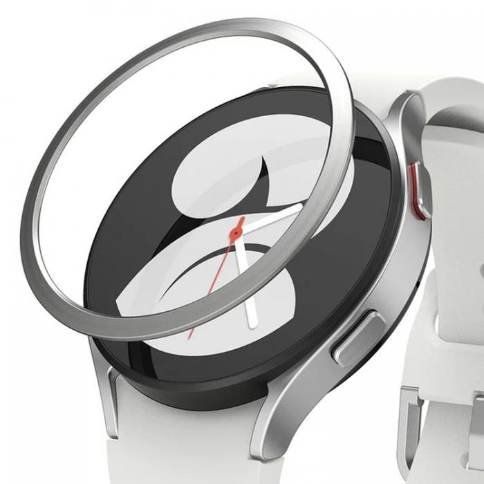 UTGATT5 - Ringke Galaxy Watch 5/4 (44mm) Skal Bezel Styling - Silver