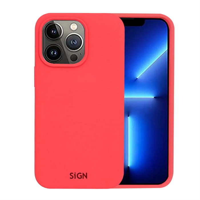 SiGN - SiGN iPhone 15 Pro Mobilskal Liquid Silikon - Rd