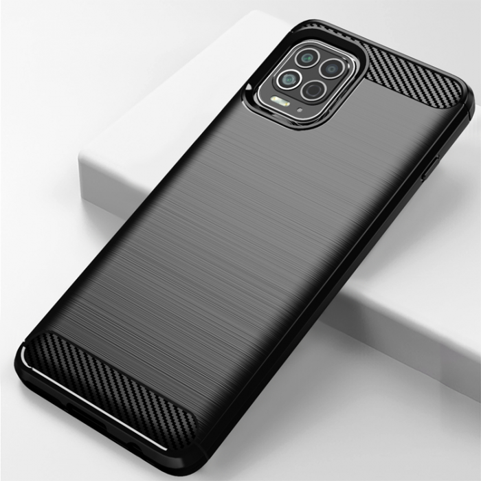 A-One Brand - Motorola Moto G100/Edge S Skal Carbon Flexible - Svart
