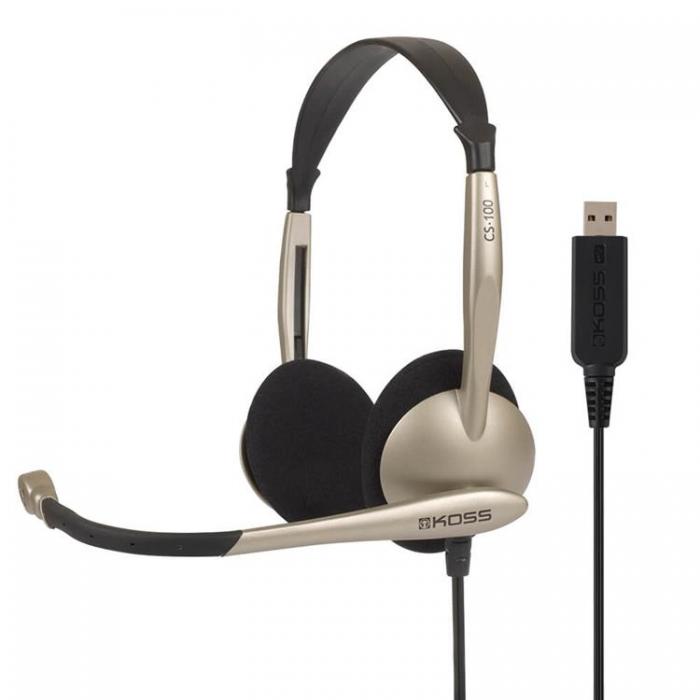 Koss - KOSS Headset CS100 On-Ear USB - Guld / Svart