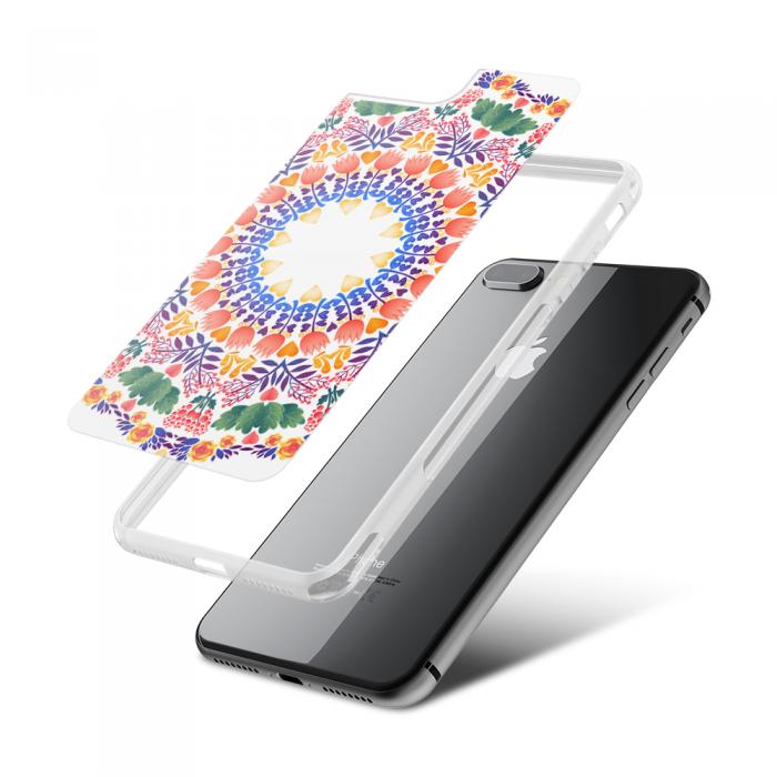 UTGATT5 - Fashion mobilskal till Apple iPhone 8 Plus - Blommor Cirkel