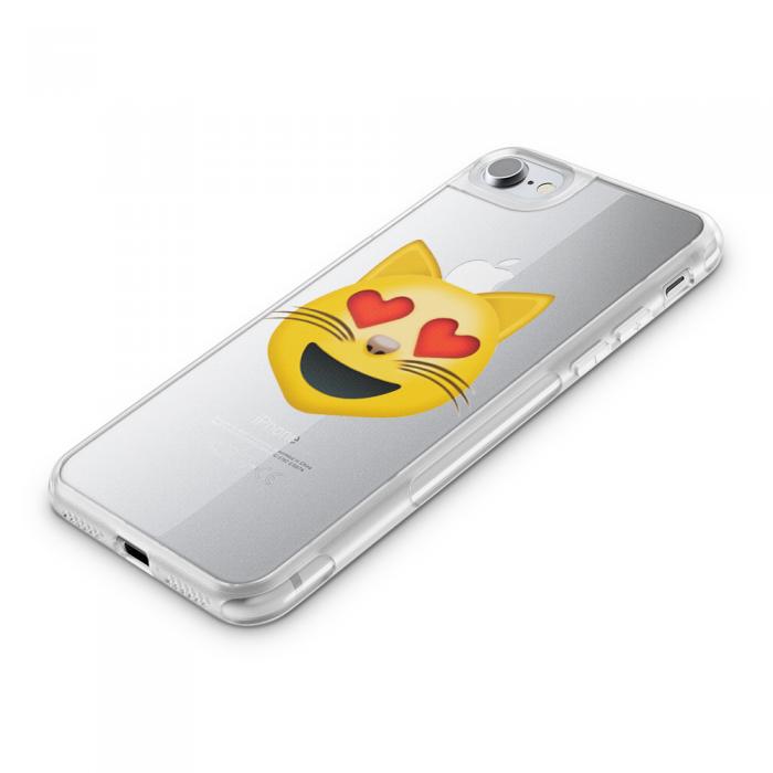 UTGATT5 - Fashion mobilskal till Apple iPhone 7 - Emoji Cat Heart Eyes