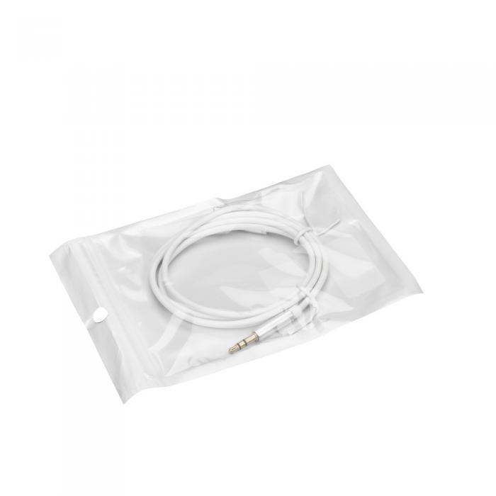 Forcell - Adapter audio till iPhone Lightning 8-pin + Jack 3,5mm Vit kabel