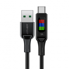 Acefast - Acefast USB-A till USB-C Kabel 60W 1.2m med Display - Svart