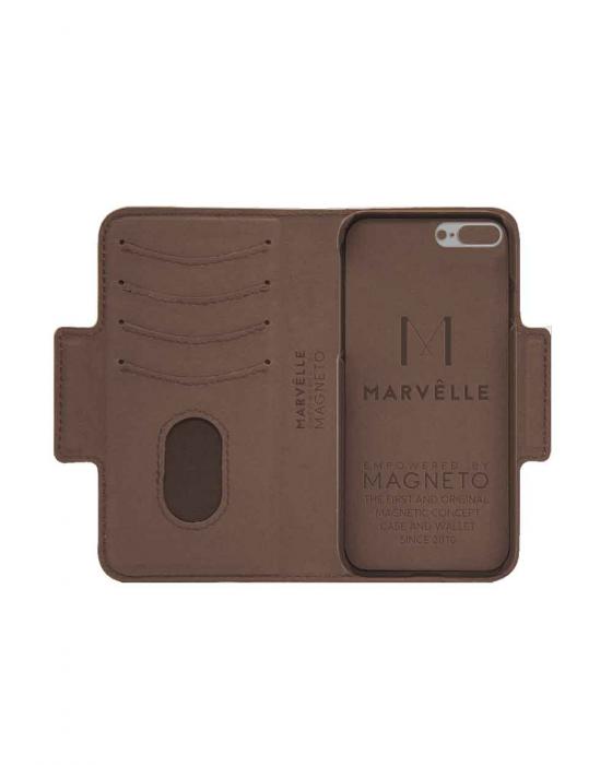 UTGATT4 - Marvlle N307 Plnboksfodral iPhone 7/8 Plus - DARK BROWN SIGN
