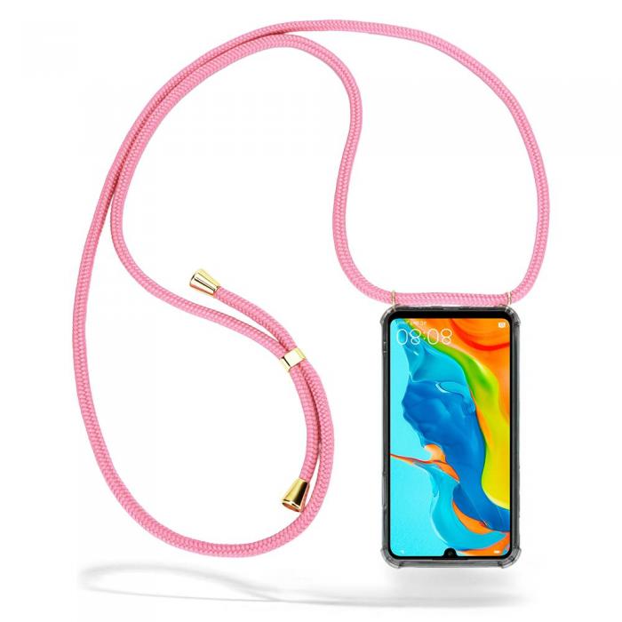 UTGATT1 - Boom Huawei P30 Lite mobilhalsband skal - Pink Cord