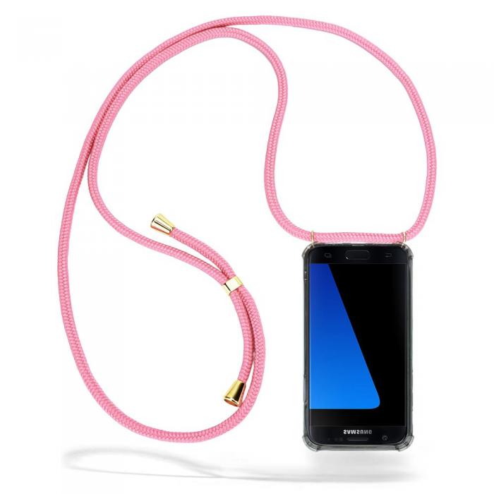 UTGATT1 - Boom Galaxy S7 Edge mobilhalsband skal - Pink Cord