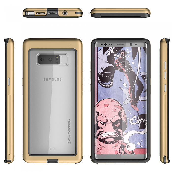 UTGATT4 - Ghostek Atomic Slim Skal till Samsung Galaxy Note 8 - Gold