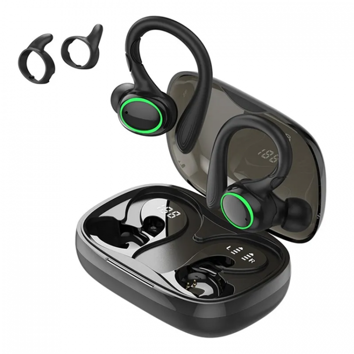A-One Brand - i25 Ear-Hook Hrlurar Bluetooth 5.3 Sportmusik Trdls