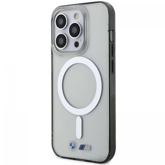 BMW - BMW iPhone 14 Pro Mobilskal Magsafe Silver Ring - Transparent