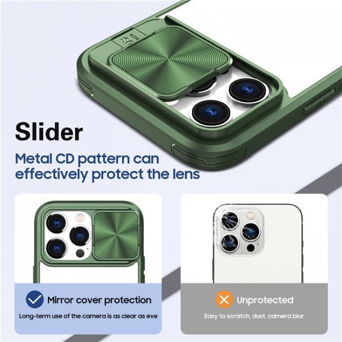 A-One Brand - iPhone 14 Pro Skal Camera Slider - Grn