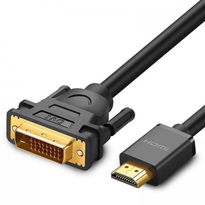 Ugreen - Ugreen HDMI Till HDMI DVI 4K Kabel 1m - Svart