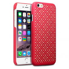 Terrapin - Floral ETCH Skal till iPhone 6 / 6S - Röd