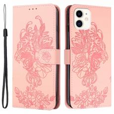 A-One Brand - Tiger Flower Plånboksfodral till iPhone 12 & 12 Pro - Rosa