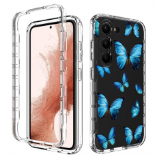 A-One Brand - Galaxy S23 Plus Skal Pattern Printing - Blå Butterfly