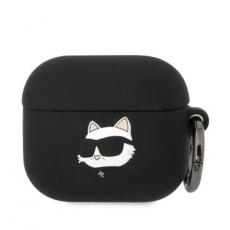 KARL LAGERFELD - Karl Lagerfeld AirPods 3 Skal Silicone Choupette Head 3D - Svart