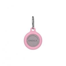 Onsala - Onsala Airtag Hållare Silikon Med Nyckelring - Rosa