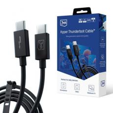 3MK - 3MK USB-C till USB-C Kabel Thunderbolt - Svart