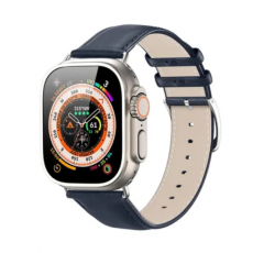 Dux Ducis - Dux Ducis Apple Watch 42/44/45/49mm Band Läder - Blå