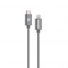 Kanex - Kanex Durabraid USB-C till Lightningkabel 2m - Rymdgrå