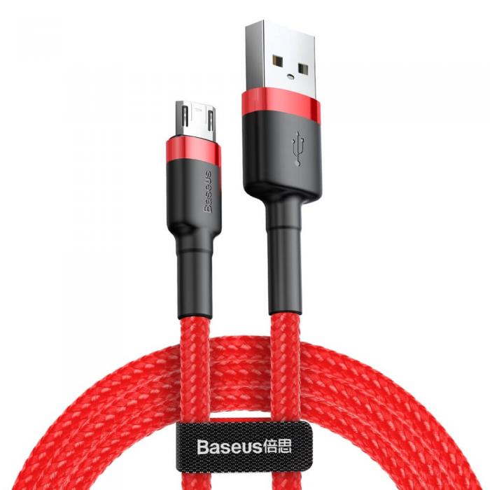 BASEUS - Baseus Cafule microUSB kabel QC3.0 2.4A 1M Rd