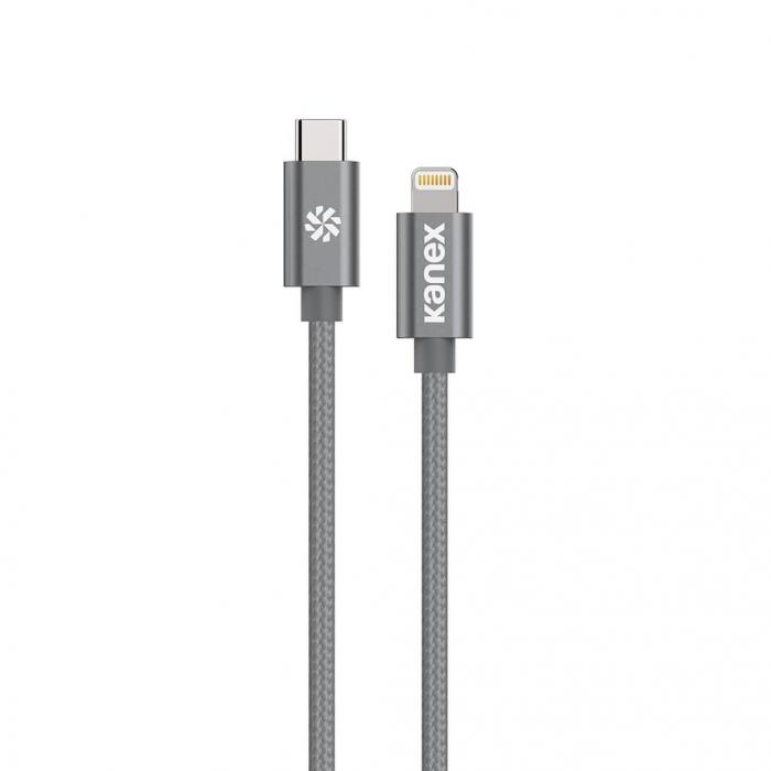 Kanex - Kanex Durabraid USB-C till Lightningkabel 2m - Rymdgr