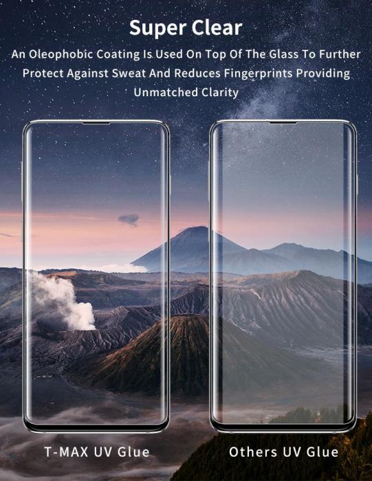 UTGATT5 - T-Max UV Hrdat Glas Galaxy S10 + Plus Clear