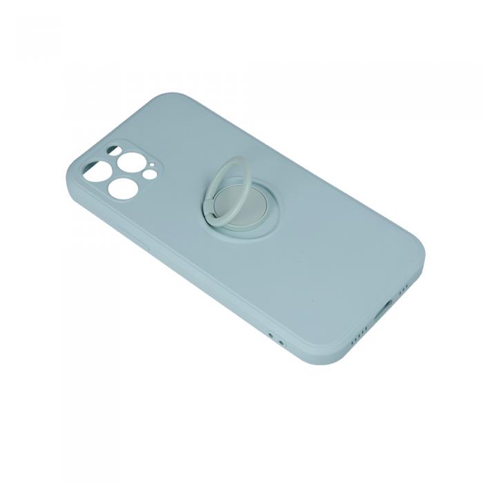 OEM - iPhone 14 fodral med fingerhllare - Ljusgrn