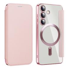 A-One Brand - Galaxy S24 Plus Plånboksfodral MagSafe Electroplating RFID - Rosa