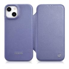 ICARER - iCarer iPhone 14 Plånboksfodral Magsafe CE Läder - Ljuslila