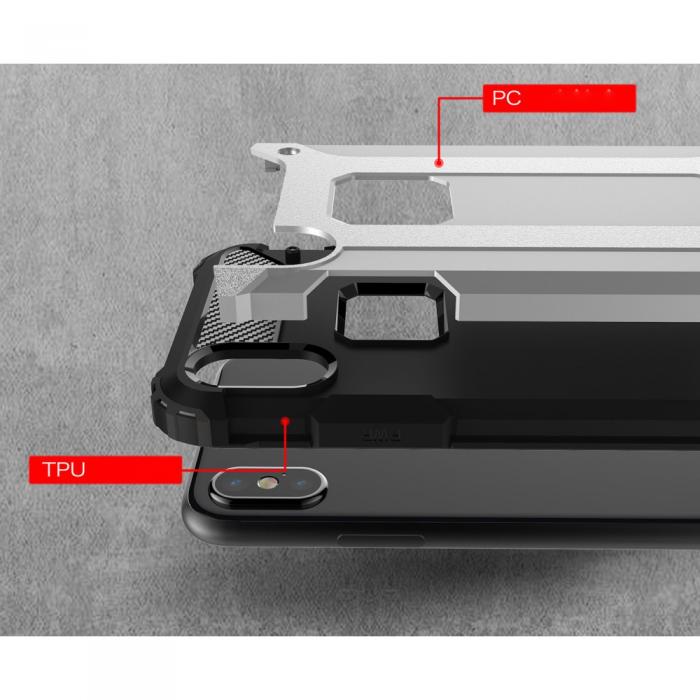 UTGATT4 - Hybrid Armor Mobilskal till Apple iPhone XS / X - Bl