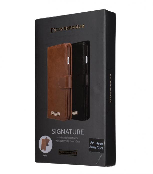 UTGATT4 - CoveredGear Signature Plnboksfodral till iPhone 7/8/SE 2020 - Brun