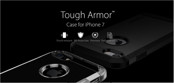 UTGATT5 - SPIGEN Tough Armor Skal till Apple iPhone 8/7 - Gunmetal