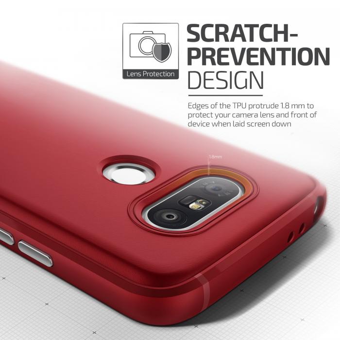 UTGATT5 - Verus Single Fit Skal till LG G5 - Blossom Red