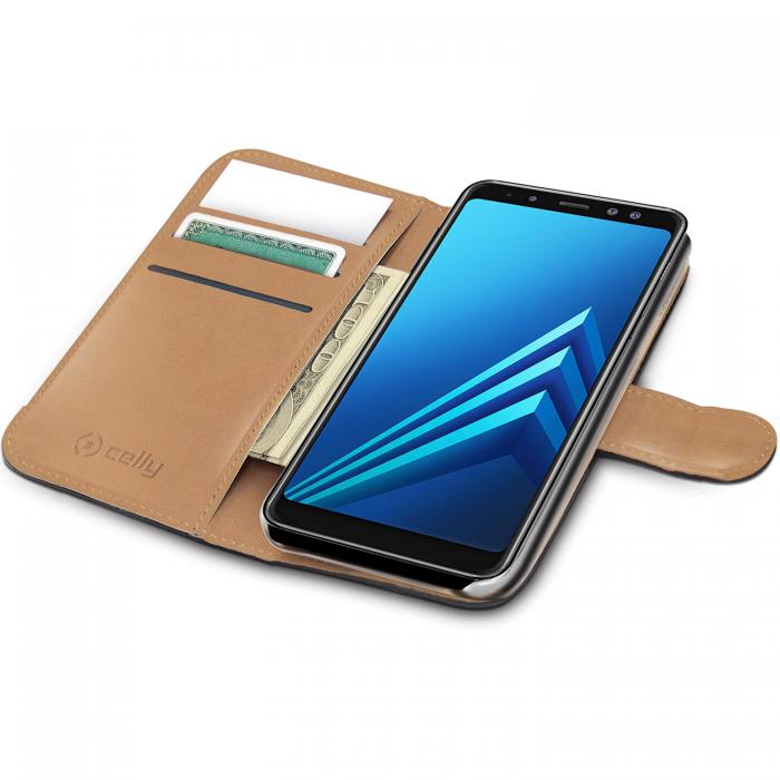 UTGATT5 - Celly Plnboksfodral Samsung Galaxy A8 2018 - Svart