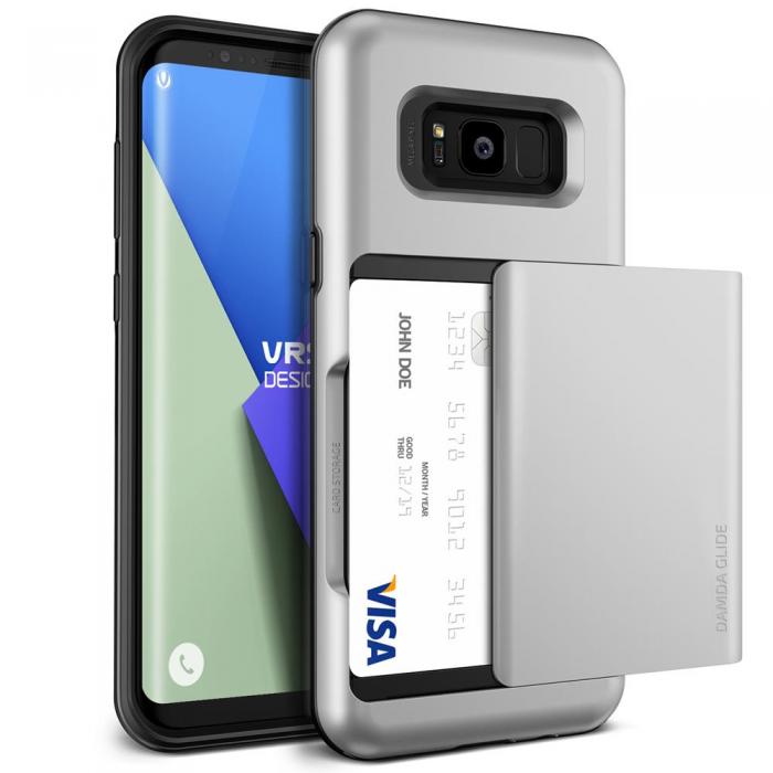UTGATT5 - Verus Damda Glide Card Slot Skal till Samsung Galaxy S8 - Silver