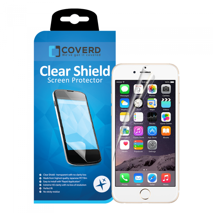 CoveredGear Clear Shield skrmskydd till iPhone 6/6S