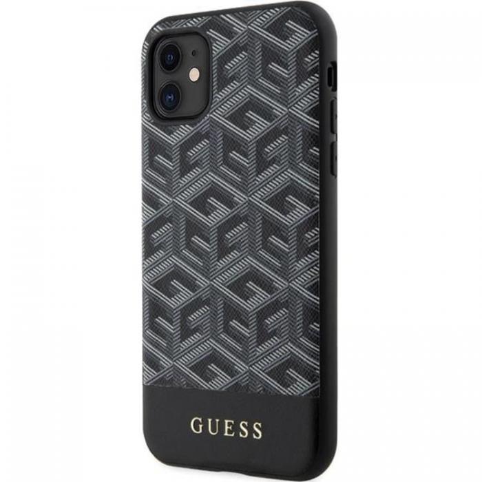Guess - Guess iPhone 11/XR Mobilskal Magsafe Cube Stripes - Svart