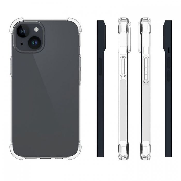 A-One Brand - iPhone 15 Plus Mobilskal Shockproof TPU - Transparent