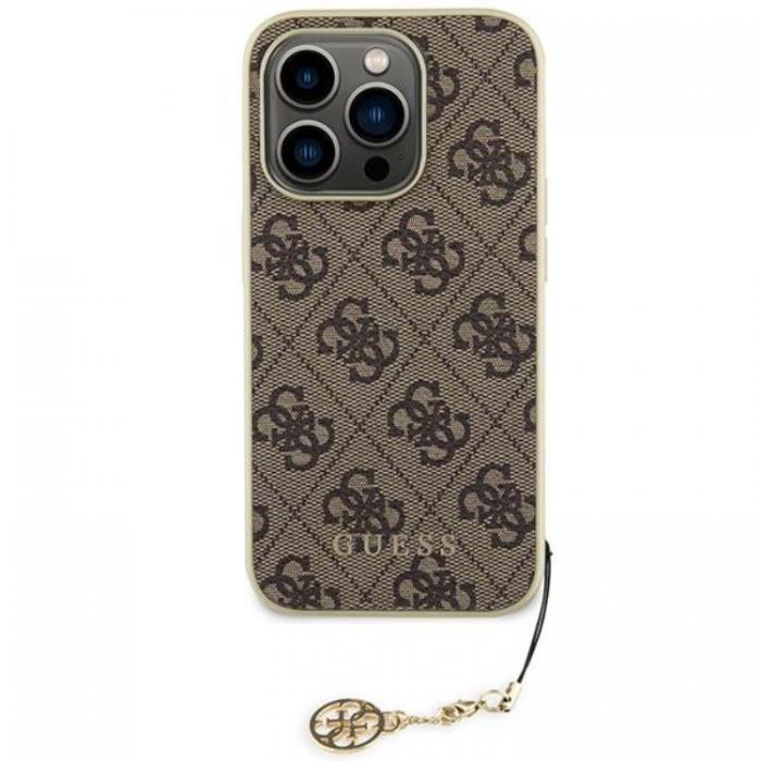 Guess - Guess iPhone 15 Pro Mobilskal 4G Charms Collection - Brun
