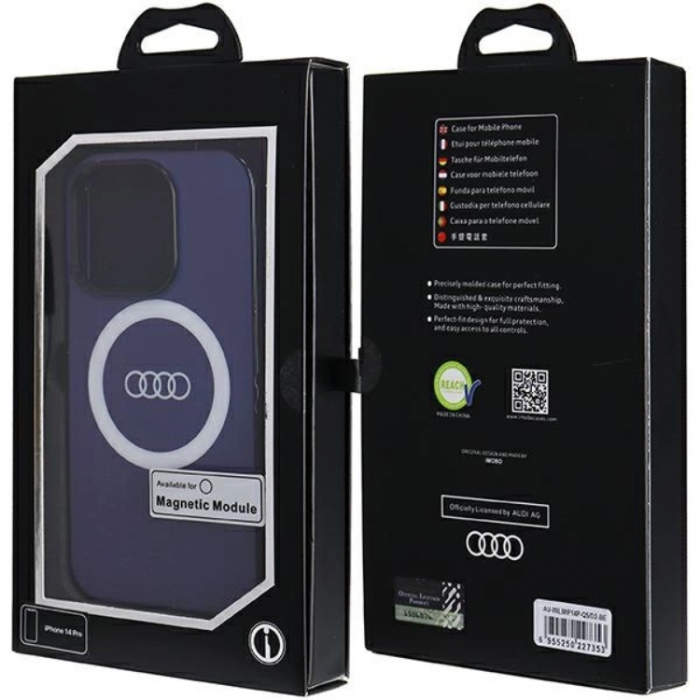 Audi - Audi iPhone 14 Pro Mobilskal Magsafe IML Big Logo - Bl