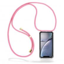CoveredGear-Necklace - Boom iPhone XR skal med mobilhalsband- Pink Cord