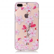 A-One Brand - TPU Mobilskal iPhone 7 Plus - Peach Flowers